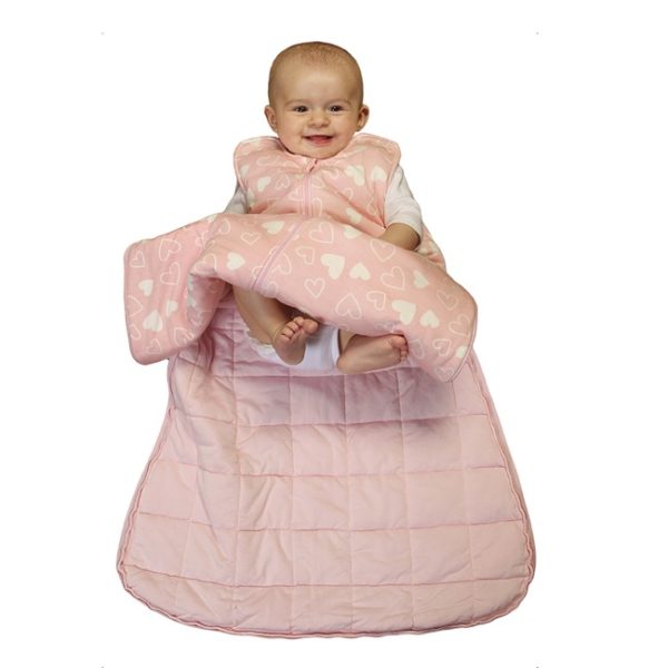 GunaMuna Bamboo Duvet Hearts Ultimate Sleep Sack for Baby Wheel N