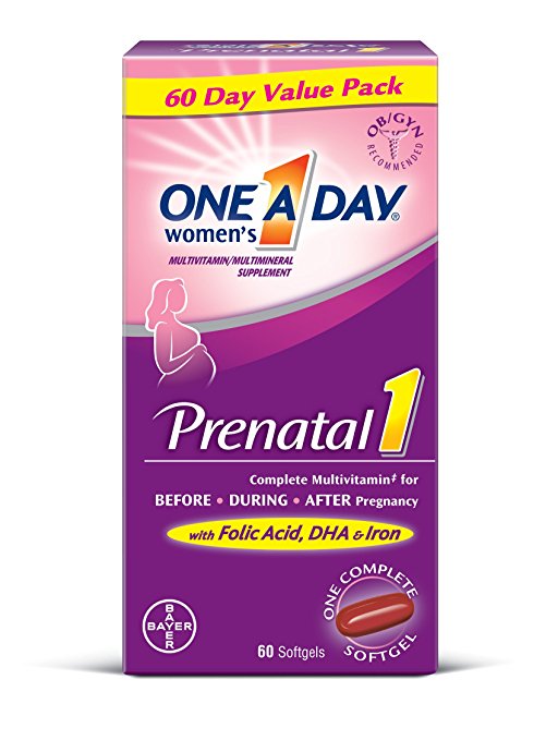 One A Day Women’s Prenatal Vitamins 60 Count Bottle 16.38 Shipped