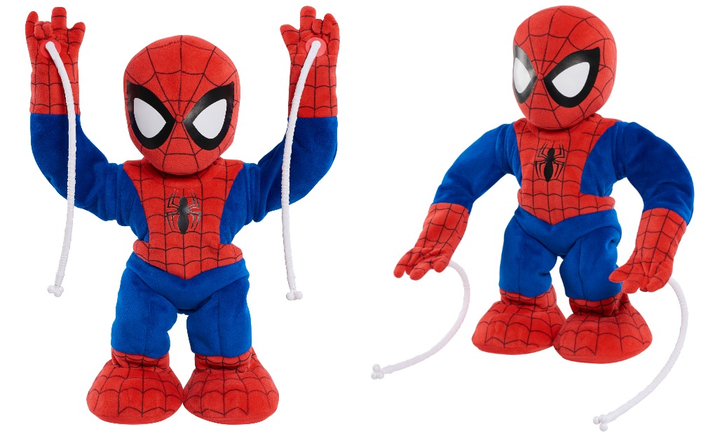 marvel swing & sling spiderman plush