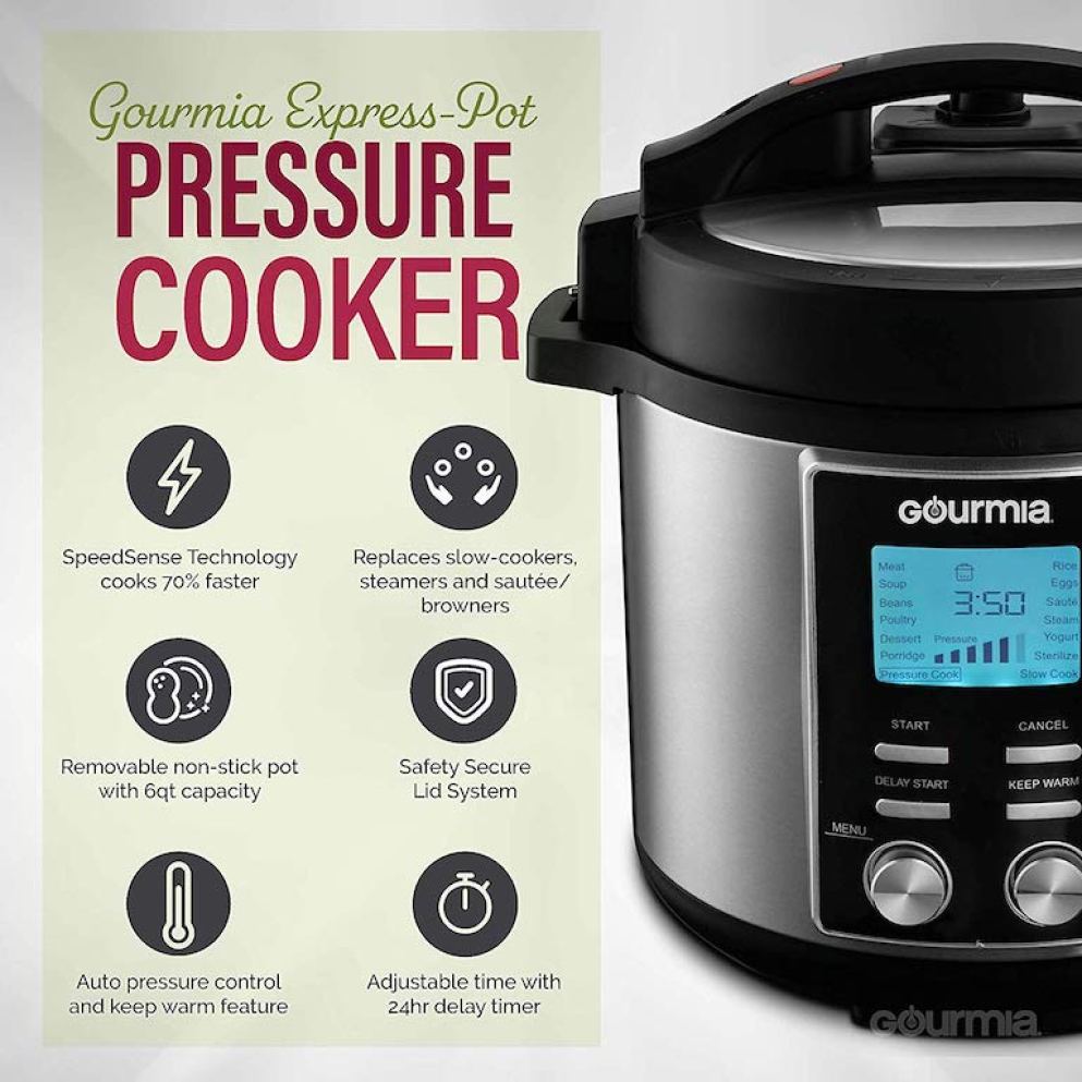 Gourmia 6-Quart Pressure Cooker $39.99 Shipped (Reg.$139.99) - Wheel N