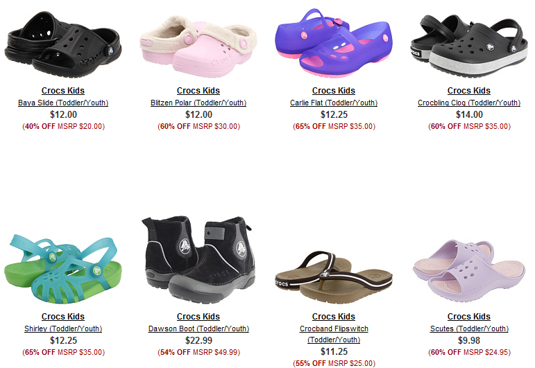 6pm.com: Crocs Sale + FREE Shipping!! Starting at just $9 - Wheel N ...