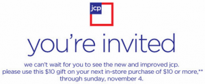 $10 off JCPenney Coupon