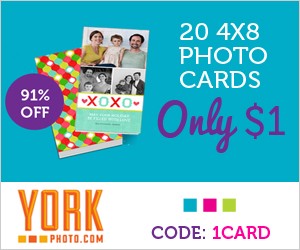 York Photo Cards 20 for just $1!