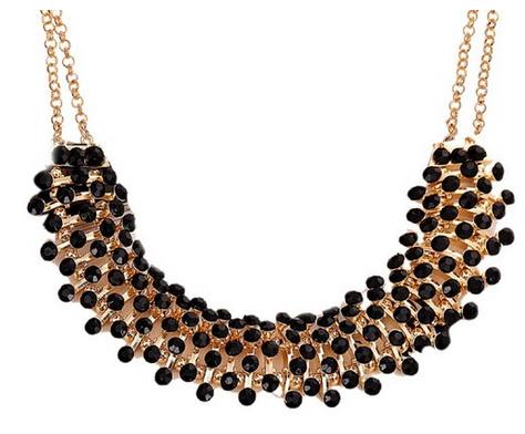 Black & Gold Statement Necklace only $7.17 Shipped! - Wheel N Deal Mama