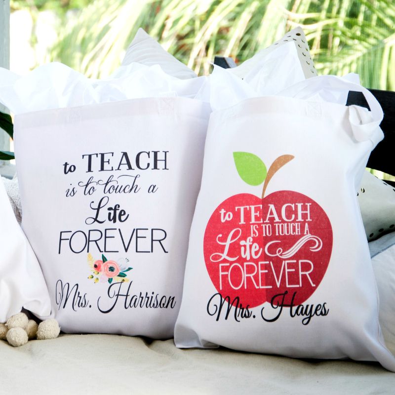 Personalized Canvas Teacher Tote only $8.95! (Reg. $18.95) - Wheel N Deal Mama