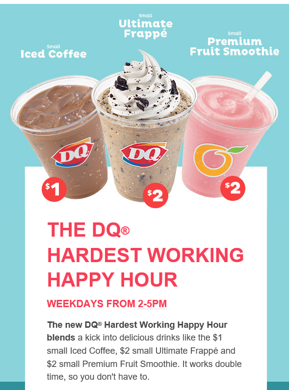 Dairy Queen New Happy Hour Drinks Start At Only 1 Wheel N Deal Mama