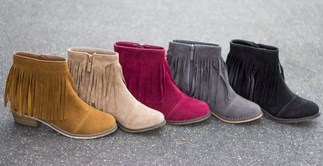 Fringe Ankle Booties only $27.99! (Reg. $54.99) 5 Color Options ...