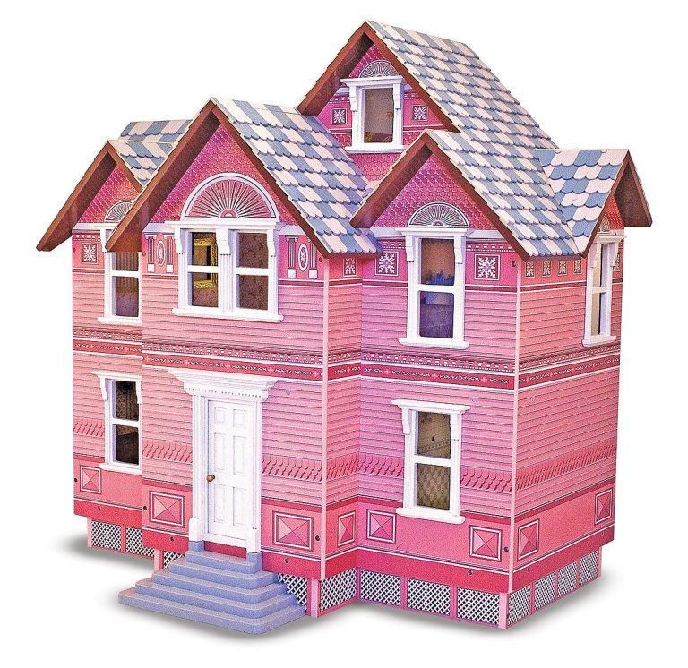 melissa & doug classic heirloom victorian wooden dollhouse