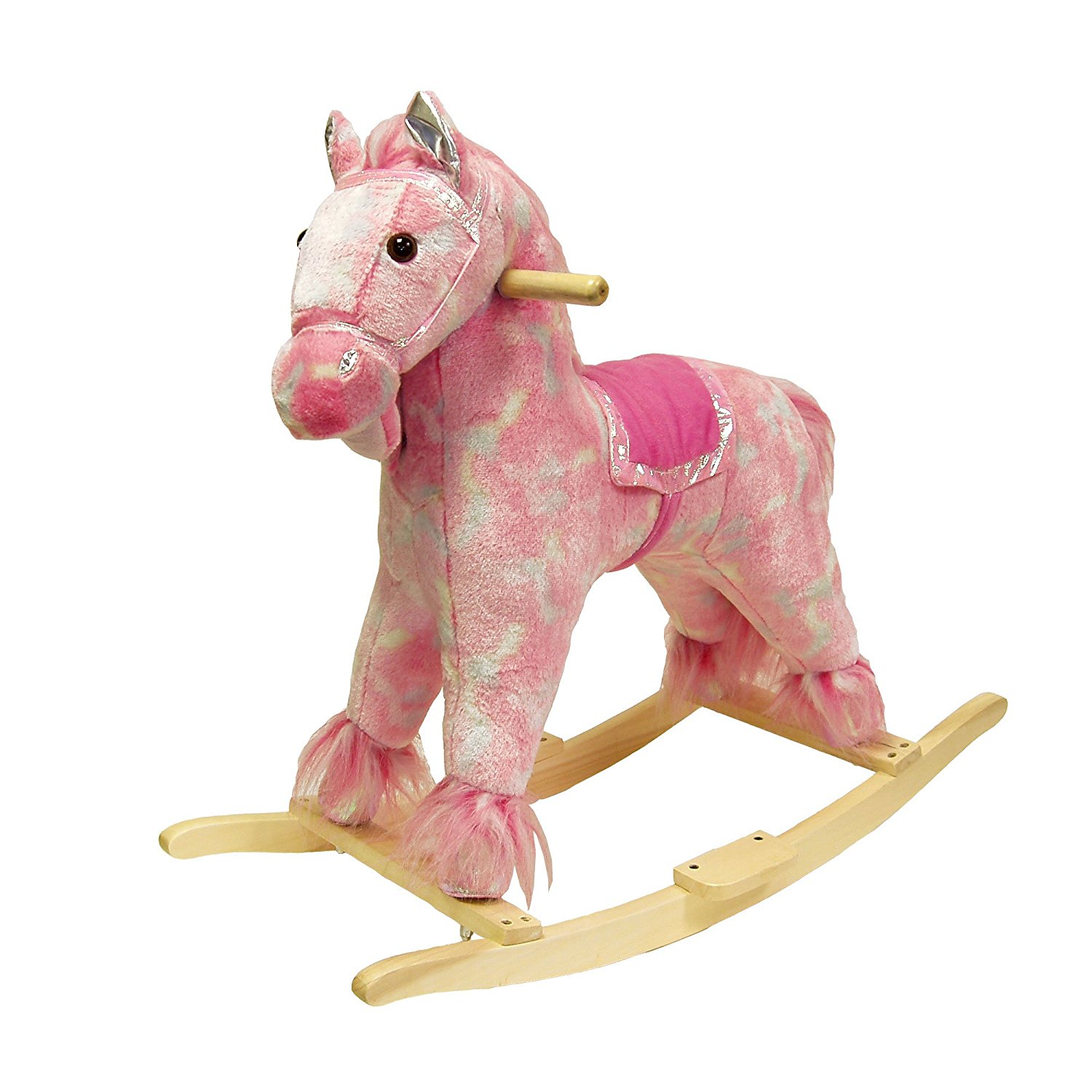 happy trails pink plush rocking pony