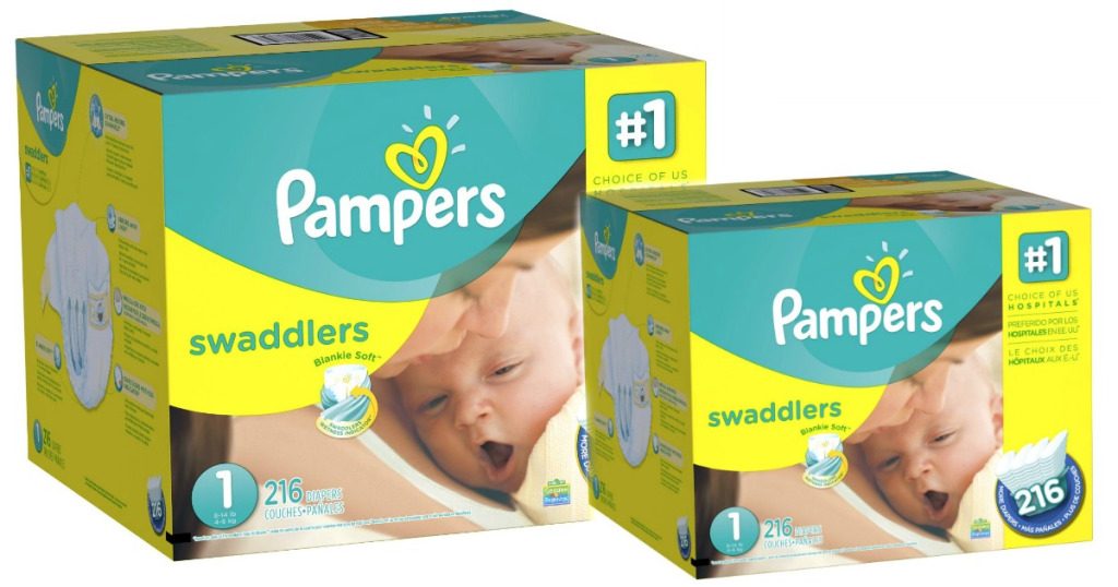 Pampers Swaddlers Size 1 Diapers 216 Count Box Only $20.47 - Wheel N