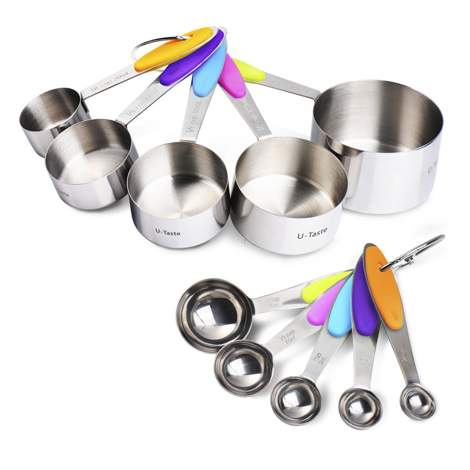 10-Piece Stainless Steel Measuring Cups AND Spoons Set $15.99 - Wheel N ...