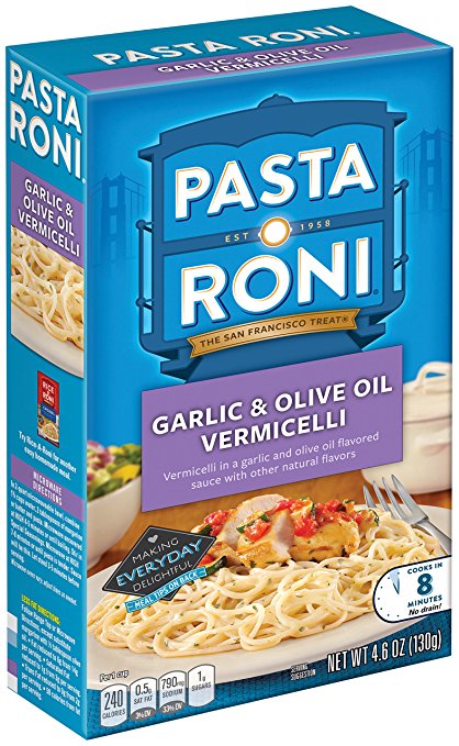 Pasta Roni Garlic & Olive Oil Vermicelli 12-Pack $9.35 Shipped - Wheel ...