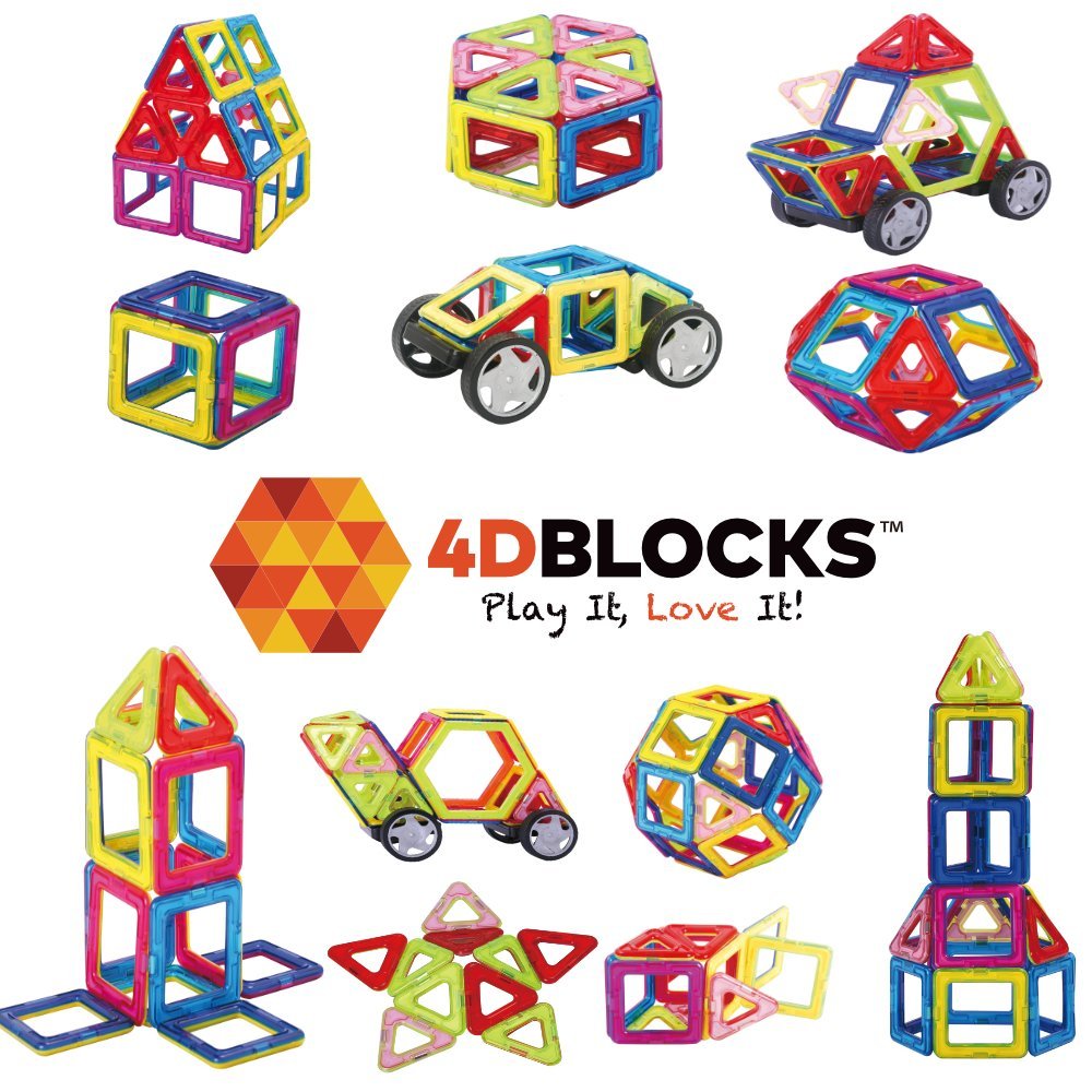 4DBlocks Magnetic Building Blocks 40-Piece Set $19.52 Shipped - Wheel N ...