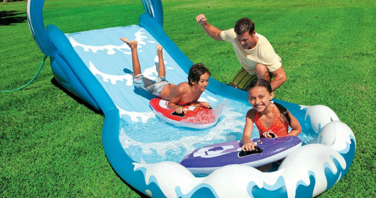 intex island with slide