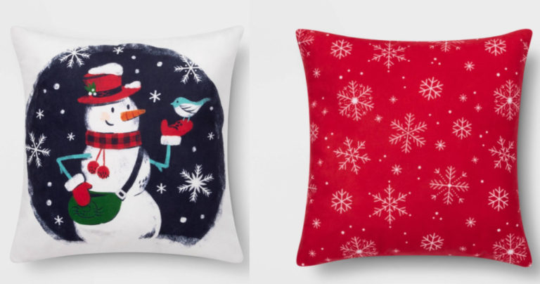 dog christmas throw pillows